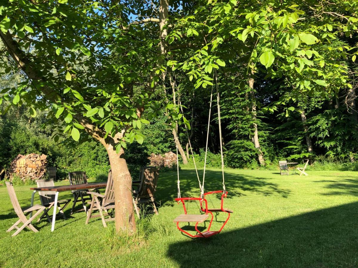 Ferienwohnung Am Waldrand Mit Sauna Biendorf Bagian luar foto