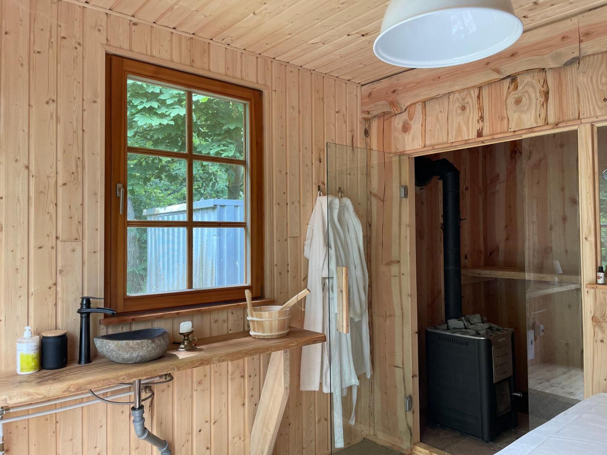 Ferienwohnung Am Waldrand Mit Sauna Biendorf Bagian luar foto